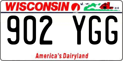 WI license plate 902YGG