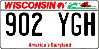 WI license plate 902YGH