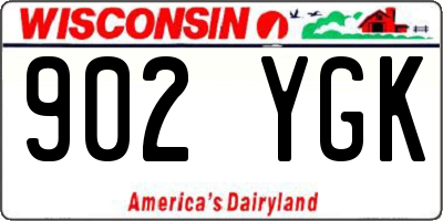 WI license plate 902YGK