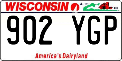 WI license plate 902YGP