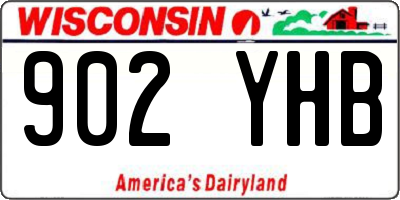 WI license plate 902YHB