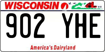 WI license plate 902YHE
