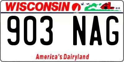 WI license plate 903NAG