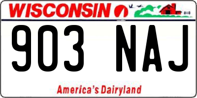 WI license plate 903NAJ