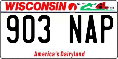 WI license plate 903NAP