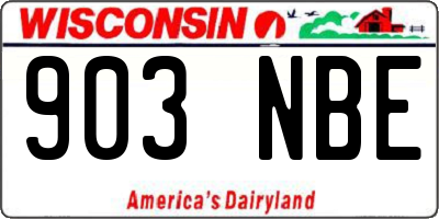 WI license plate 903NBE