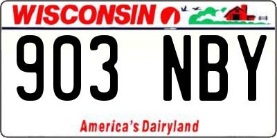 WI license plate 903NBY
