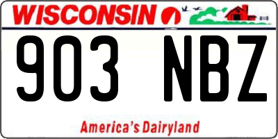 WI license plate 903NBZ