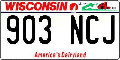 WI license plate 903NCJ