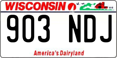 WI license plate 903NDJ