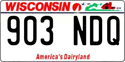 WI license plate 903NDQ