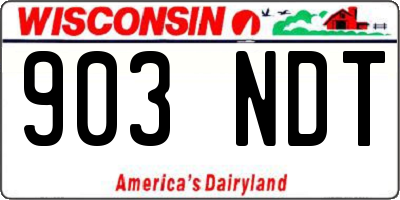 WI license plate 903NDT