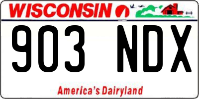 WI license plate 903NDX