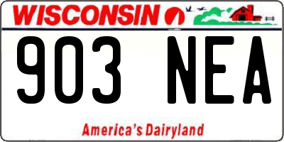 WI license plate 903NEA
