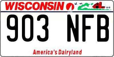 WI license plate 903NFB