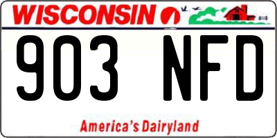 WI license plate 903NFD
