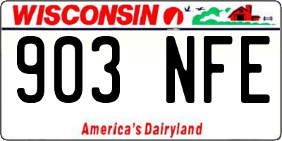 WI license plate 903NFE