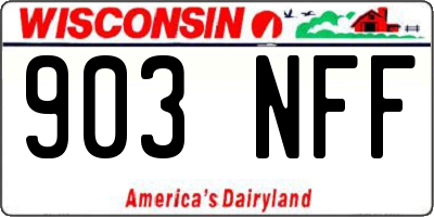 WI license plate 903NFF