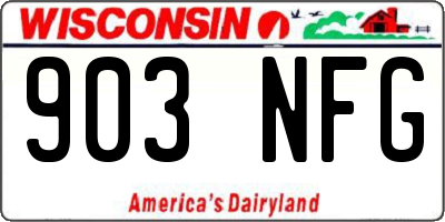 WI license plate 903NFG