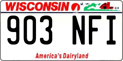 WI license plate 903NFI