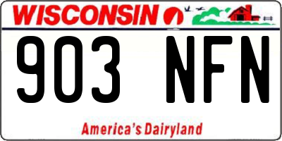 WI license plate 903NFN