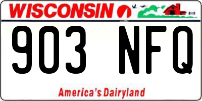 WI license plate 903NFQ