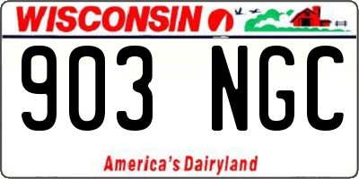 WI license plate 903NGC