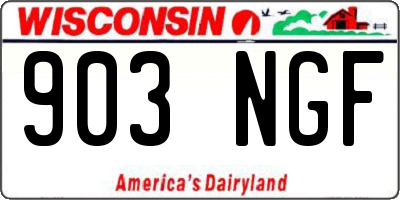 WI license plate 903NGF