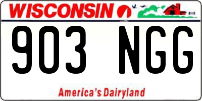 WI license plate 903NGG