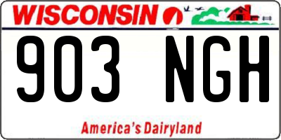 WI license plate 903NGH