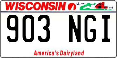 WI license plate 903NGI