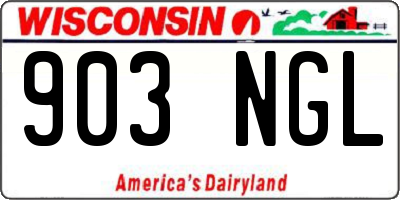 WI license plate 903NGL