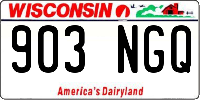 WI license plate 903NGQ