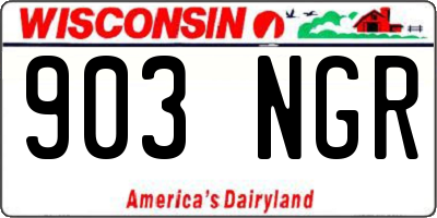 WI license plate 903NGR