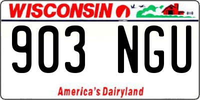WI license plate 903NGU