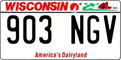 WI license plate 903NGV