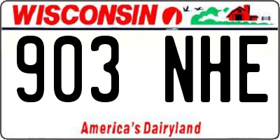 WI license plate 903NHE