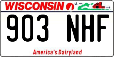 WI license plate 903NHF