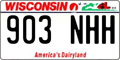 WI license plate 903NHH