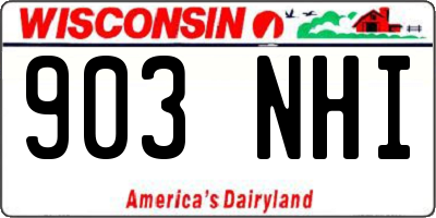 WI license plate 903NHI