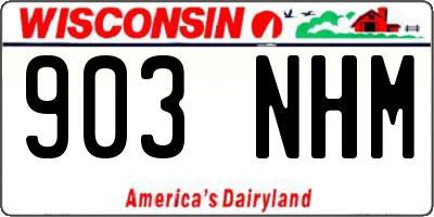 WI license plate 903NHM