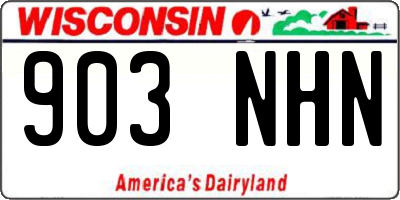 WI license plate 903NHN