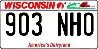 WI license plate 903NHO