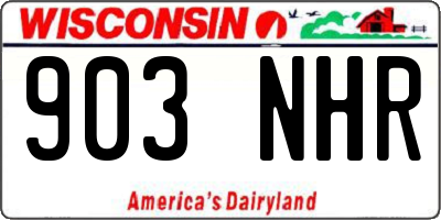 WI license plate 903NHR