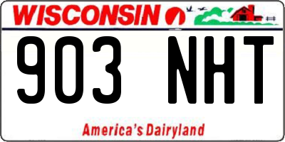 WI license plate 903NHT