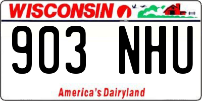 WI license plate 903NHU