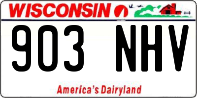 WI license plate 903NHV