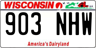 WI license plate 903NHW