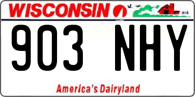 WI license plate 903NHY