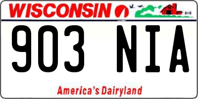 WI license plate 903NIA